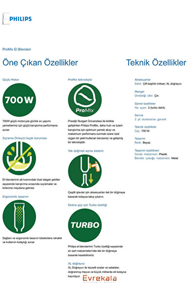 Philips Evrekala Shop Blender Seti Mikser,Rondo ve Blender Philips New Set -Evrekala- Yeni El Blender Set