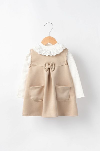 Banamio Josephine Scallop Collar Λεπτομερές σετ δύο τεμαχίων από ύφασμα κατάδυσης με υφή Nubuck