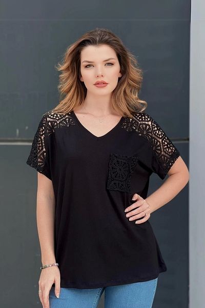aytemas Shoulder Patterned Pocketed Blouse