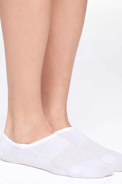 Oysho 3 pairs of high-cut cotton blend invisible sports socks
