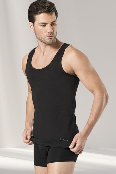 Pierre Cardin Men's Black Modal Athlete and Boxer Set