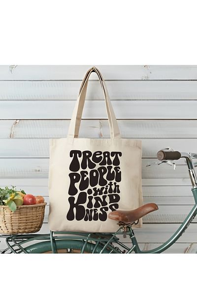 Cemira Harry Styles Treat People Practical Pinterest Tote - Shopper and Book Bag, Canvas Tote Bag
