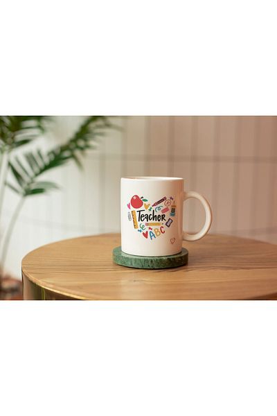 EYBaskı Tasarım Porcelain Teacher's Day Custom Print Cup (You Can Print Names - from Quortion to Seller)
