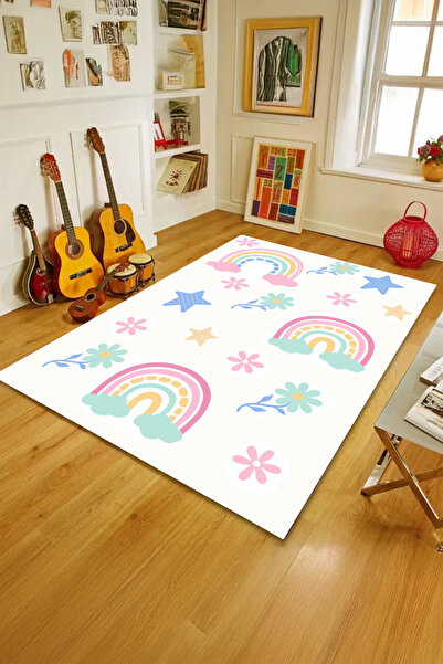 Bir Aksesuar Dijital Baskılı Yıkanabilir Dot Taban Kaymaz Çocuk Halısı Bebek ...