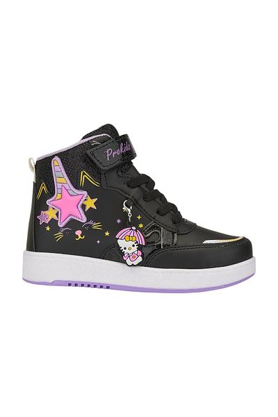 İmerShoes Girl's Sneakers - Elastic Laces, Velcro High Top, Comfortable Lightweight, Basketball Sports Shoes 3260