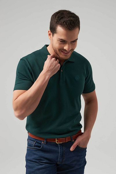 D'S Damat Damat Regular Fit - Χακί/Γκρι/Λευκό Μπλουζάκι με γιακά πόλο πικέ 100% βαμβάκι