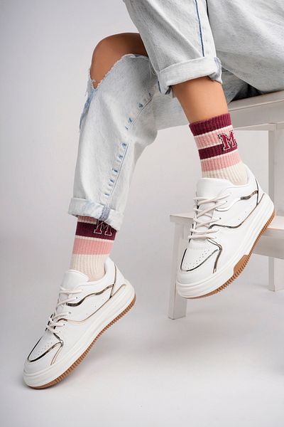 infinite8 Pantofi de damă - Pantofi sport casual, cu dungi