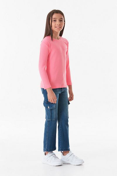 Fulla Moda Ribbed Girl's Bodysuit - Crew Neck
