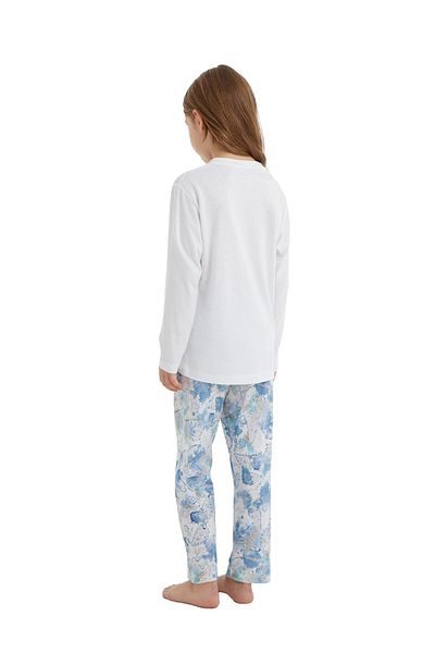 Blackspade Girl's White Pajama Set 51636
