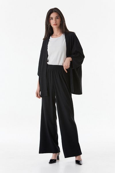 Fulla Moda Burümcük Fabric Shawl Collar 3 Piece Set
