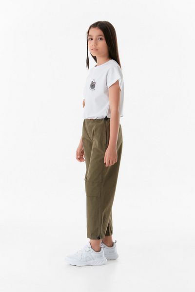 Fulla Moda Girl's Parachute Pants with Stopper