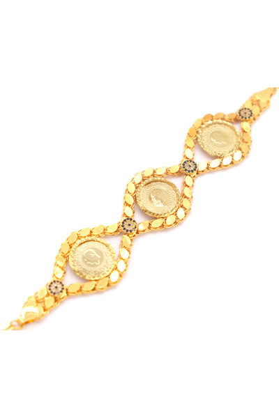 FerizZ İmitasyon Çeyrekli Bileklik Arpa Çerçeve 3 Çeyrekli Model BLK-1046