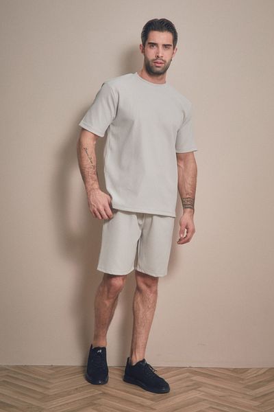 Fulla Moda Tricou cu decolteu cu nervuri