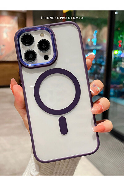 innovicase جراب Magsafe معدني متوافق مع iPhone 14 Pro وغطاء معدني للكاميرا ومفتاح معدني