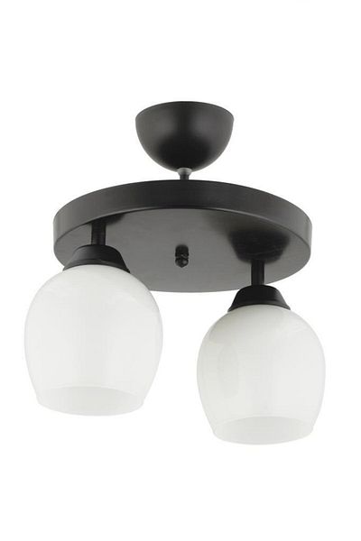 Lambadar White Double Glass Round Plafonier - Chandelier Living Room Kitchen Bedroom Hall