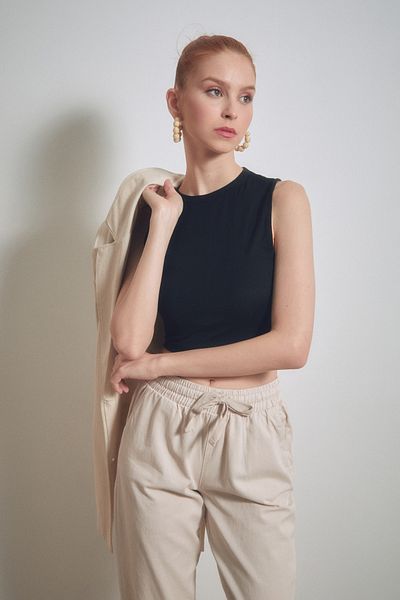 Fulla Moda Bürümcük Fabric Crop Body