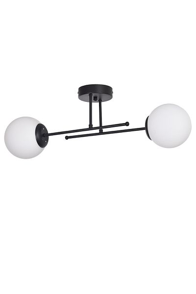 Modavize Beyza Modern Design Bedroom - 2-Piece Chandelier Black and White, Glass Living Room and Kitchen Set