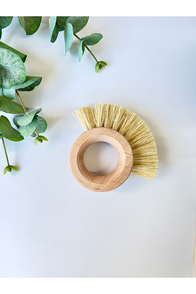 Mottogo Natural Wooden Vegan Decorative Multi-Purpose Herbal Cleaning Brush