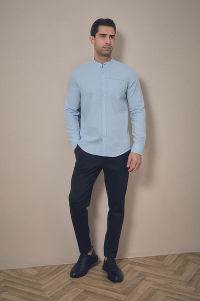 Fulla Moda Basic Judge Collar Shirt