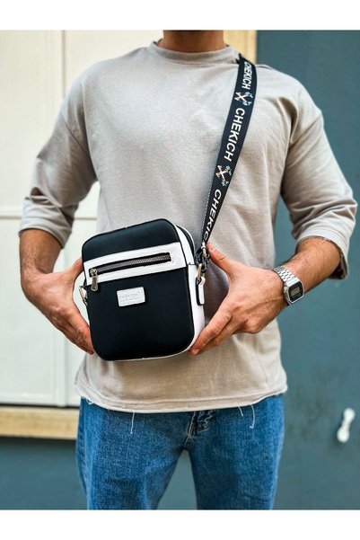 Moka Shopin Stealht Square Men's Bag Black/White