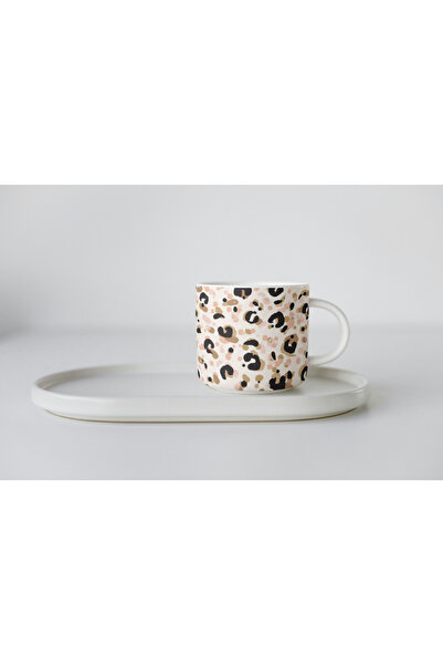 EYBaskı Tasarım كوب نيسكافيه بطبعة ليوبارد بورسلين
