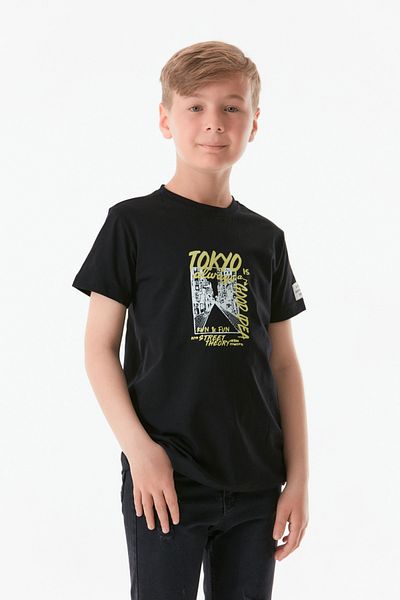 Fulla Moda Boy's T-Shirt - Crew Neck, Front and Back Printed