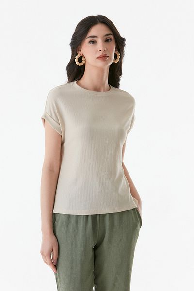 Fulla Moda Basic Wrapped Fabric T-Shirt