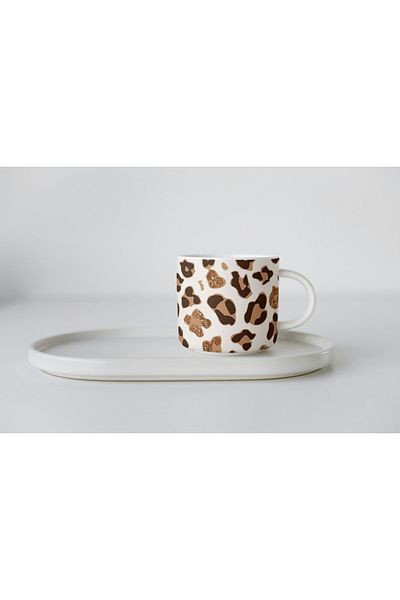 EYBaskı Tasarım Porcelain Leopard Print Nescafe Cup
