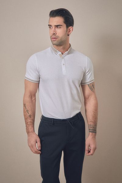Fulla Moda Polo Neck Printed T-Shirt