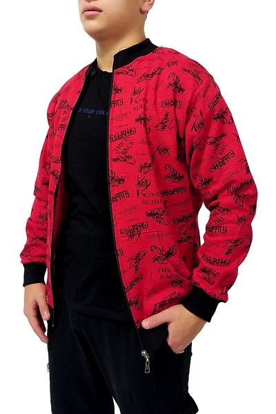 wingetstar Men's Sweatshirt Red Written Pattern