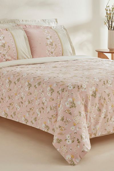Karaca Home Σετ Παπλωματοθήκη Gipsy - 100% Βαμβάκι, Διπλό, Πούδρα