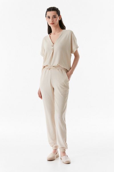 Fulla Moda Elastic Waist Jogger Pants