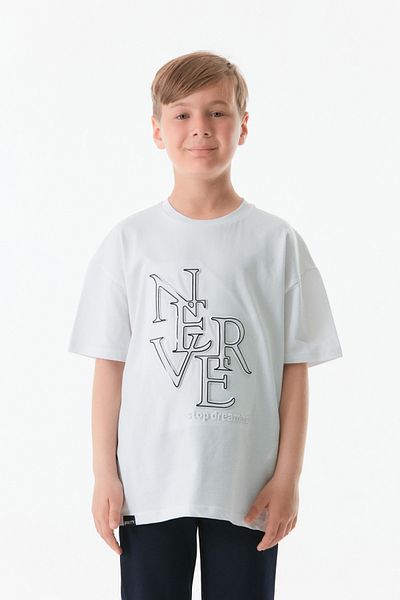 Fulla Moda Chlapecké tričko s reliéfem Crew Neck
