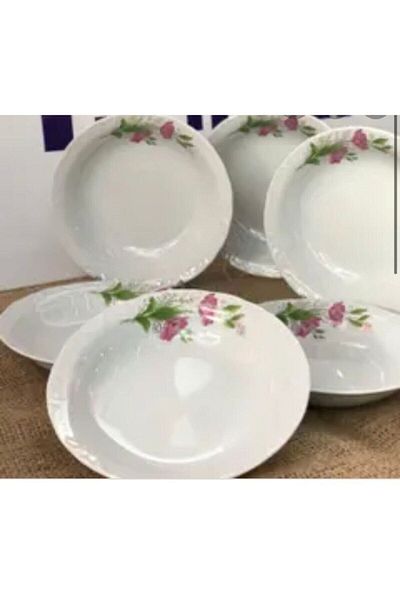 Porland 19 cm Lal Pit Saucer (12 Pcs)