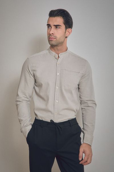 Fulla Moda Basic Judge Collar Shirt