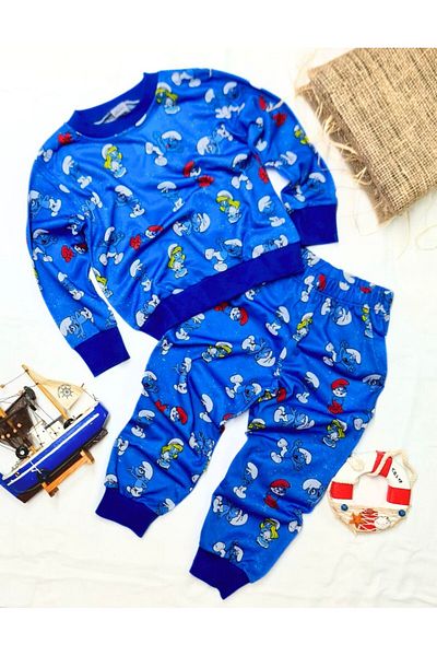 MAXI DRY Μακρυμάνικο διπλό σετ, Smurfs Printed Age 2-8