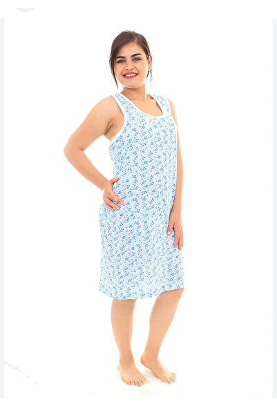 PATRON ثوب نوم كبير الحجم مكون من قطعتين بأكمام طويلة وطبعة زهور