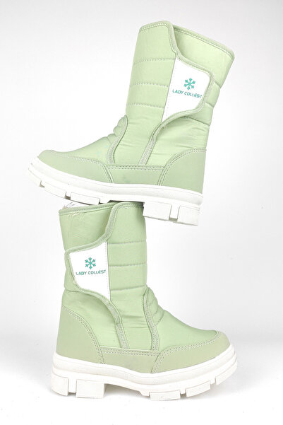 Zerenyus Lady Thermal Anti-Slip Sole Velcro Girls' Snow Boots Green