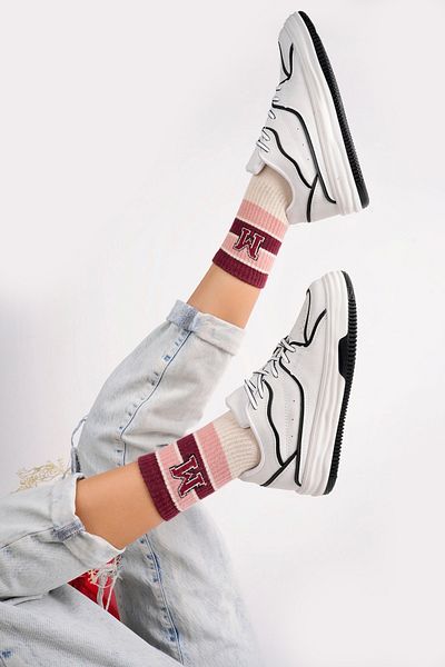 infinite8 Pantofi de damă - Pantofi sport casual, cu dungi