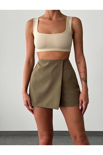 Genel Markalar Kantt Atlas Kumaş Şort Etek