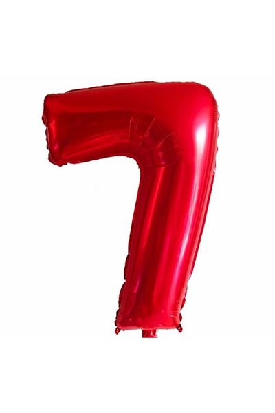 Organizasyon Pazarı 40 Inch 7 Red Color Number Foil Balloon