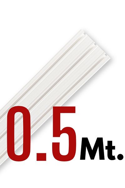Bilarch 0.50 Meters Quality 3 Rail Cornix Curtain Rail