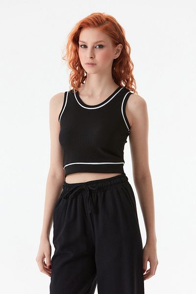 Fulla Moda Body cu snur cu dungi cu fund elastic