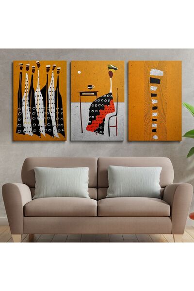 gurbaart 3'lü Set Kanvas Duvar Tablosu HD Dijital Baskı Dikey Canvas Tablo Bo...