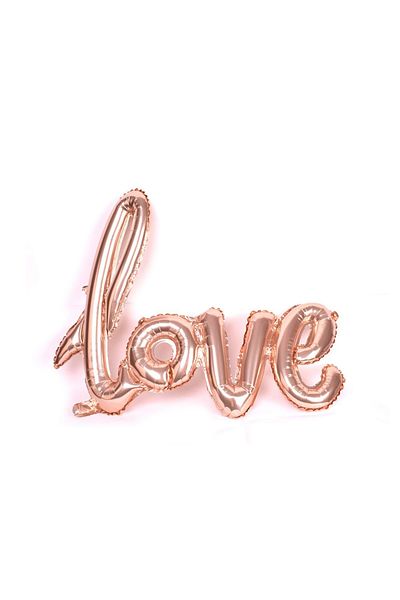 Organizasyon Pazarı Love Signature Foil Balloon Bronze 70cm x 36cm