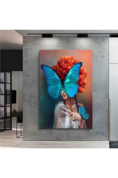 Limitless Design Tablou pe pânză cu imprimare HD pentru femei, cu design Fluture