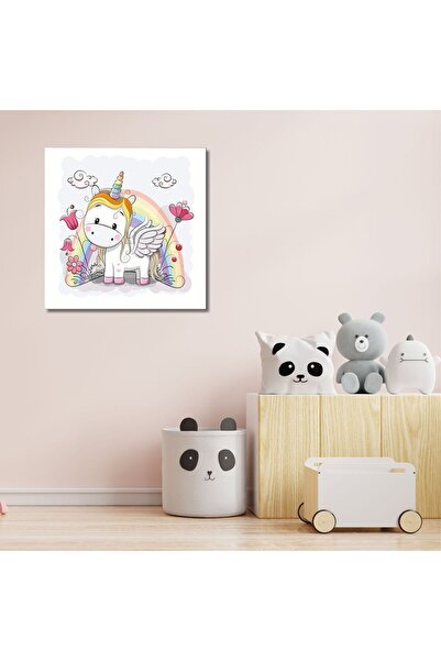 Limitless Design Pictură decorativă pătrată pe pânză pentru camera fetelor, c...