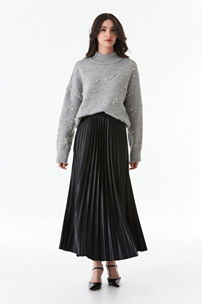 Fulla Moda Pleated Skirt with Elastic Waist