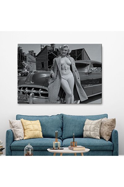 TosbArt Yüksek Kalite Dijital Yatay Baskı Marilyn Monroe Tablosu-6523