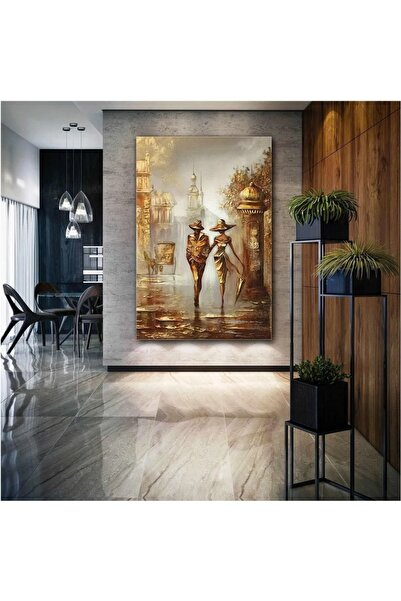 Limitless Design Cuplu cu umbrele care plimbă pe stradă Bronz Nostalgia Love ...